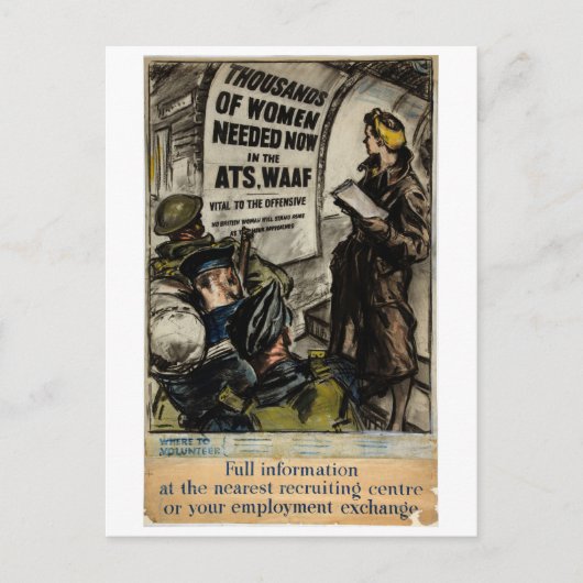 Aanwerving luchtmacht ATS_Propaganda Poster Briefkaart (Voorkant)