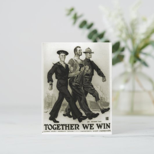 Aanwerving poster 1915 briefkaart (Staand voorkant)