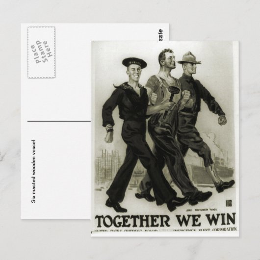 Aanwerving poster 1915 briefkaart (Voorkant / Achterkant)