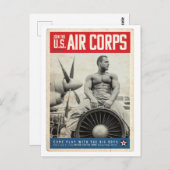 Aanwerving van  Amerikaans luchtkorps Briefkaart (Voorkant / Achterkant)