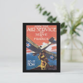 Aanwerving voor  luchtdiensten briefkaart (Staand voorkant)