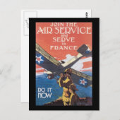 Aanwerving voor  luchtdiensten briefkaart (Voorkant / Achterkant)