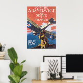 Aanwerving voor  luchtdiensten poster (Thuiskantoor)