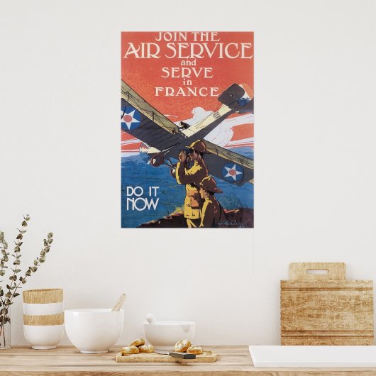 Aanwerving voor luchtdiensten poster (Keuken)