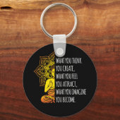 Aanwervingswet Spirituele Boeddha-Meditation Sleutelhanger (Voorkant)