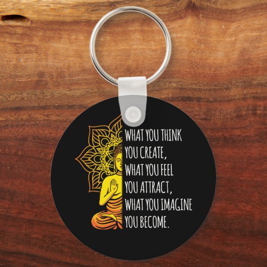 Aanwervingswet Spirituele Boeddha-Meditation Sleutelhanger (Voorkant)