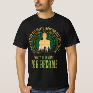 Aanwervingswet Spirituele Boeddha-Meditation Yoga T-shirt