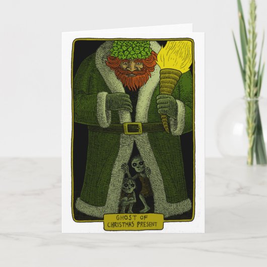 aanwezig spook van Kerstmis Feestdagen Kaart (Voorkant)