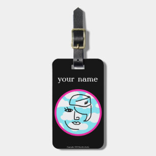 Aanwezige gepersonaliseerde Bagagelabel Retro Flig