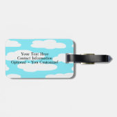 Aanwezige gepersonaliseerde Bagagelabel Retro Flig (Achterkant horizontaal)