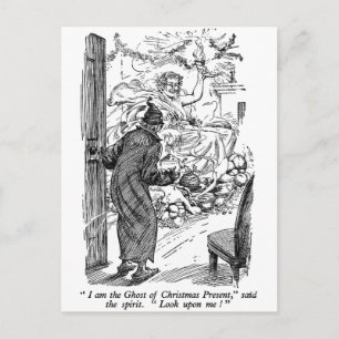 Aanwezige Kerstmis (met tekst) Feestdagenkaart