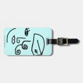 Aanwezige persoonlijke Bagagelabel aan de voorzijd (Voorkant horizontaal)