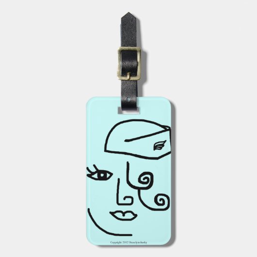 Aanwezige persoonlijke Bagagelabel aan de voorzijd (Voorkant verticaal)