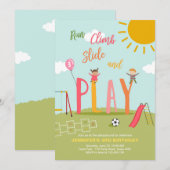 Aanwezige speeldag in parkmeisje kaart (Voorkant / Achterkant)