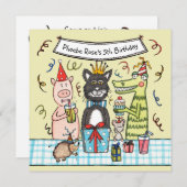 Aanwezige uitnodiging van de partij van de douane (Voorkant / Achterkant)