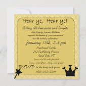 Aanwezige uitnodiging voor de koninklijke uitgave  (Achterkant)