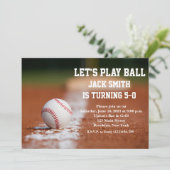 Aanwezige uitnodiging voor honkbal Aangepast Man (Staand voorkant)