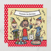 Aanwezige uitnodiging voor kinderen (Voorkant / Achterkant)