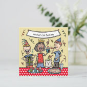 Aanwezige uitnodiging voor kinderen (Staand voorkant)