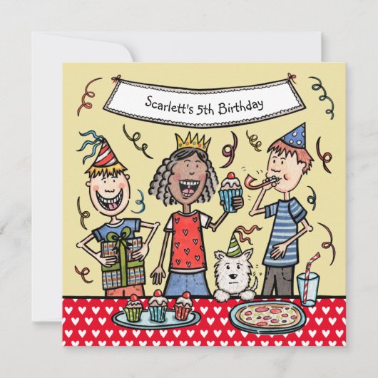 Aanwezige uitnodiging voor kinderen (Voorkant)