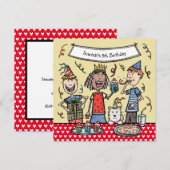 Aanwezige uitnodiging voor kinderen (Voorkant / Achterkant)