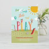 Aanwezige wedstrijd in het park kaart (Staand voorkant)