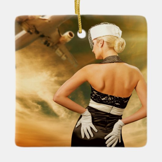 Aanweziger van de herziene Retroflitsvlucht - SRF Keramisch Ornament (Voorkant)