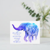 Aanwezigheid als Liefde Elephant Animal art Briefkaart (Staand voorkant)