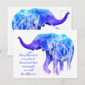 Aanwezigheid als Liefde Elephant Animal art Briefkaart (Voorkant / Achterkant)