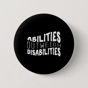 Aanwezigheid boven Gehandicapten Schoolpsychologie Ronde Button 5,7 Cm