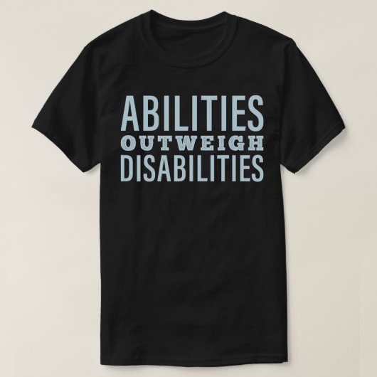 Aanwezigheid boven invaliditeit t-shirt (Design voorkant)