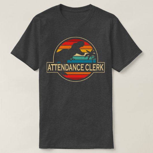 Aanwezigheid Clerk Dinosaur T-shirt (Design voorkant)