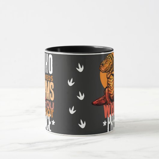 Aanwezigheid over biceps - de T-Rex houding Mok (Midden)