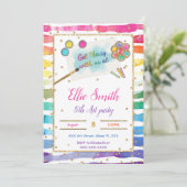 Aanwezigheid schilderen op verjaardag kaart (Staand voorkant)