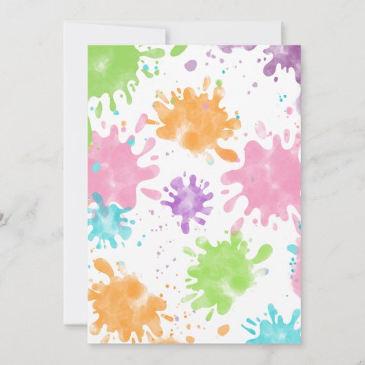 Aanwezigheid schilderen op verjaardag kaart (Achterkant)