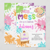 Aanwezigheid schilderen op verjaardag kaart (Voorkant / Achterkant)