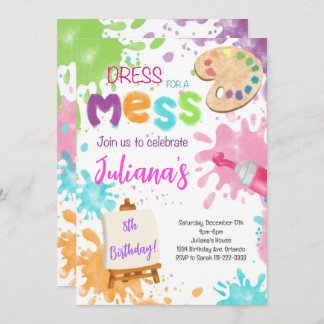 Aanwezigheid schilderen op verjaardag kaart