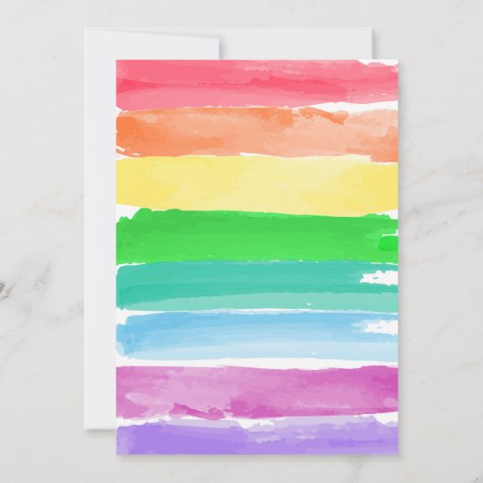 Aanwezigheid schilderen op verjaardag kaart (Achterkant)