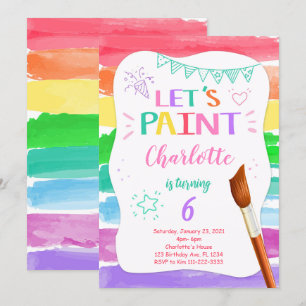 Aanwezigheid schilderen op verjaardag kaart