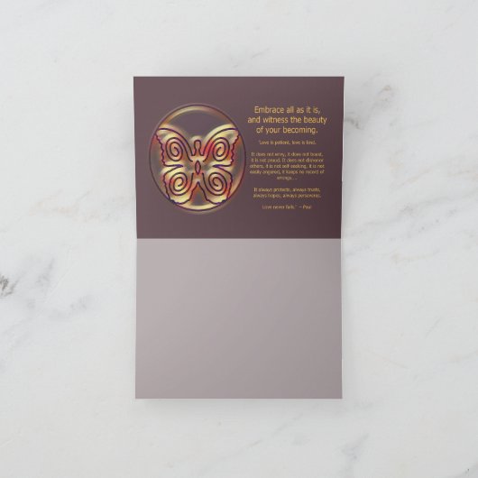 AANWEZIGHEID VAN GENEZING - NOTECARD KAART (Binnen)