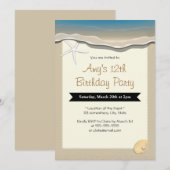 Aanwezigheid van Starfish & Seashell Beach Theme B Kaart (Voorkant / Achterkant)