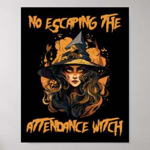 Aanwezigheidsmedewerker School Admin Aanwezigheids Poster