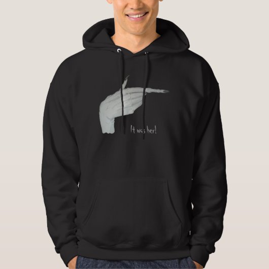 aanwijsbaar monsterlijk handgemeen hoodie (Voorkant)