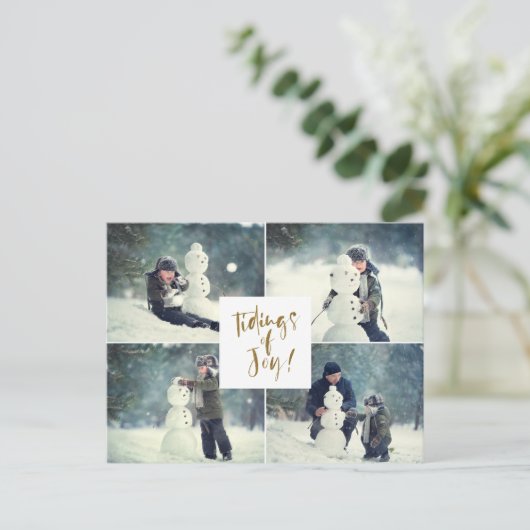 Aanwijzen van vreugde | Kerstmis met meervoudige f Uitnodiging Briefkaart (Staand voorkant)