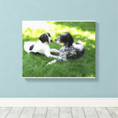 Aanwijzer en setter canvas afdruk (Insitu (Houten vloer))