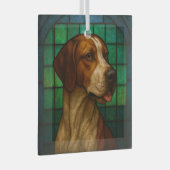 Aanwijzer "Glas in lood" Glas Ornament (Voorkant Rechts)