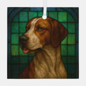 Aanwijzer "Glas in lood" Glas Ornament (Achterkant)
