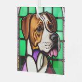 Aanwijzer "Glas in lood" Glas Ornament (Voorkant links)