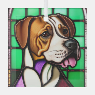 Aanwijzer "Glas in lood" Glas Ornament