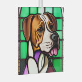 Aanwijzer "Glas in lood" Glas Ornament (Voorkant Rechts)